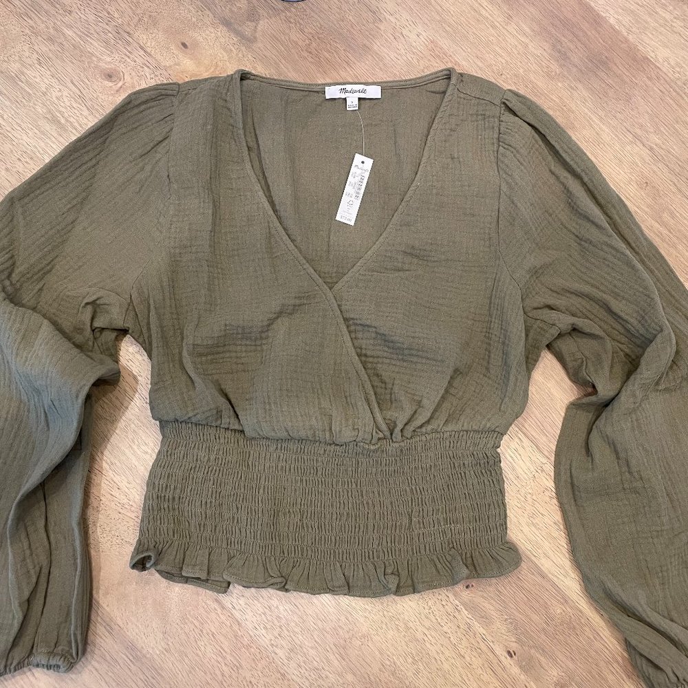 NWT - Madewell Smocked Waist Top
